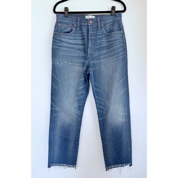 Madewell The Perfect Vintage High Rise Jeans Step Hem Edition in Medium Wash 30 - Picture 3 of 11